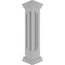 Ekena Millwork 8"W x 40"H End Newel Post with Panel, Peaked Capital & Base Trim (Installation kit included) NWL08X40EPP0B0 - alternate 7